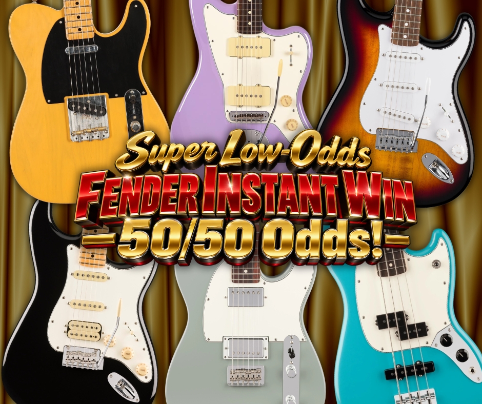 Super Low-Odds Fender Instant Win – 50/50 Odds!