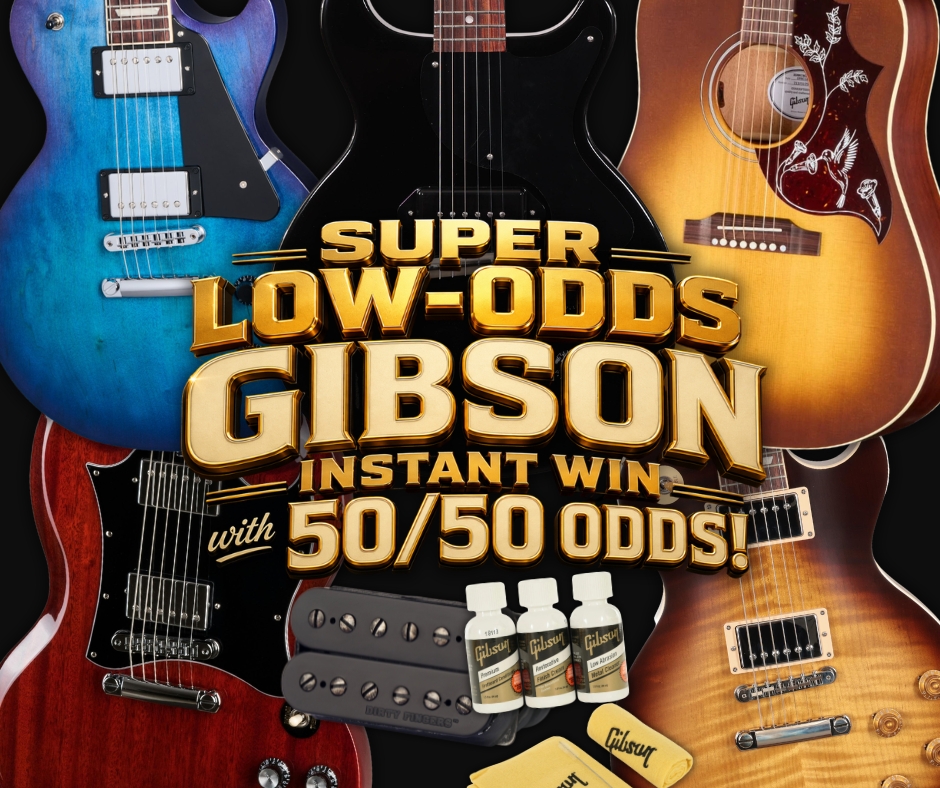 Super Low-Odds Gibson Instant Win with 50/50 Odds!