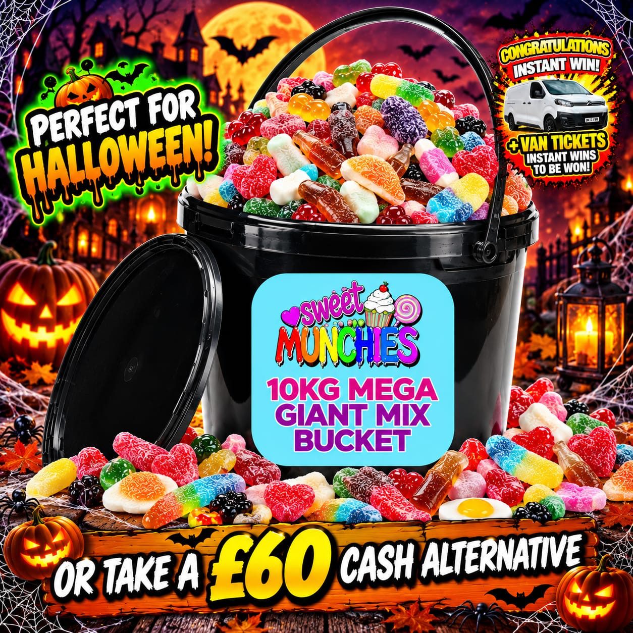 10KG Giant Party Bucket Mix (+ Van Instant Wins)