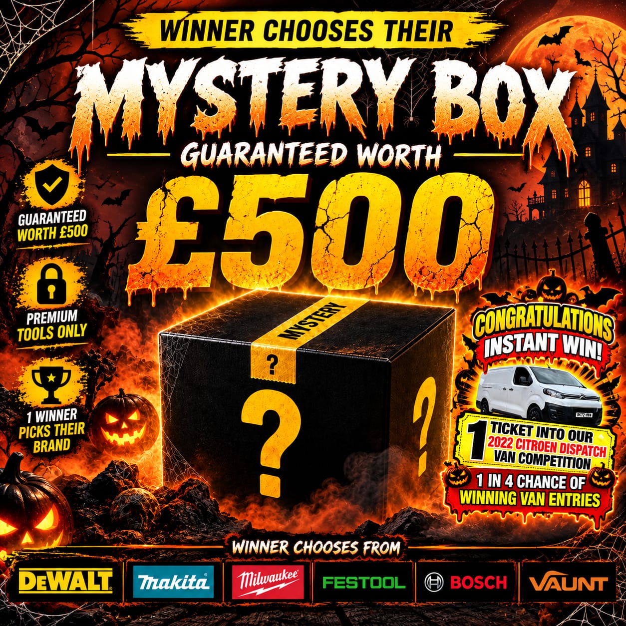 £500 Branded Mystery Box Of Your Choice – 6 Brands To Choose From (+ Van Entry Instant Wins)