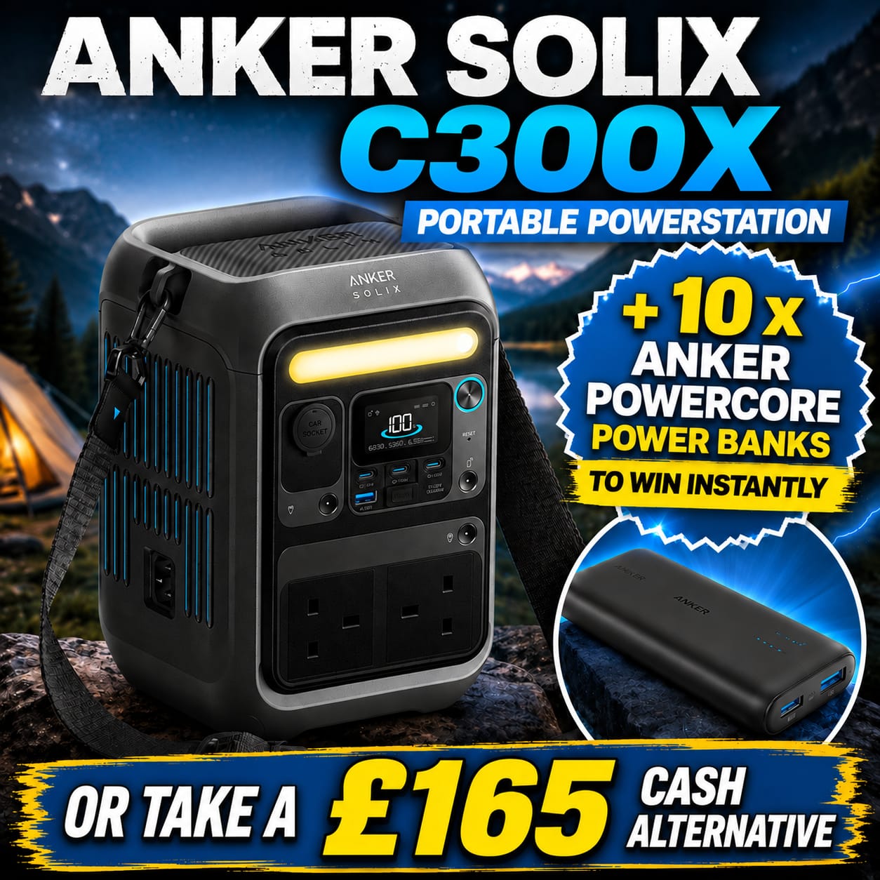 Anker Solix C300X Portable Power Station (+ 10 x Anker PowerCore Instant Wins) #2