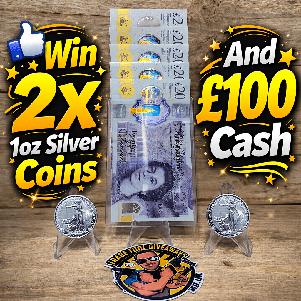 Auto Draw – 2 x 1oz Silver 2026 Britannia Coins & £100 Cash