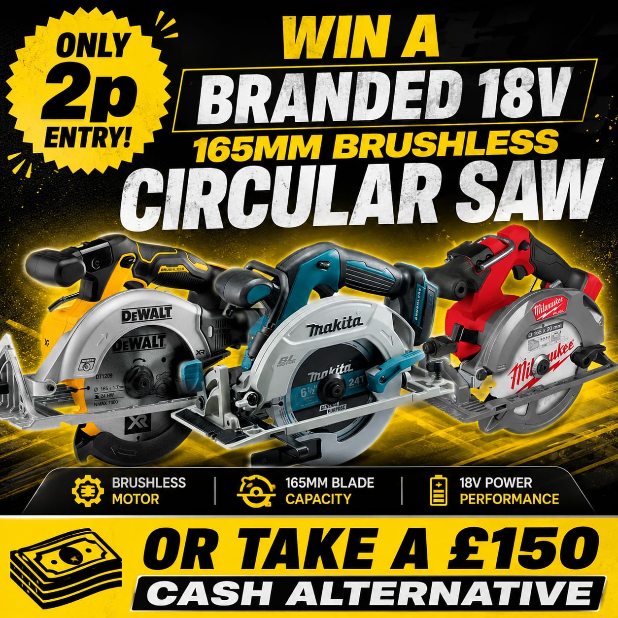 Auto Draw – Branded 18v Brushless Circular Saw Body
