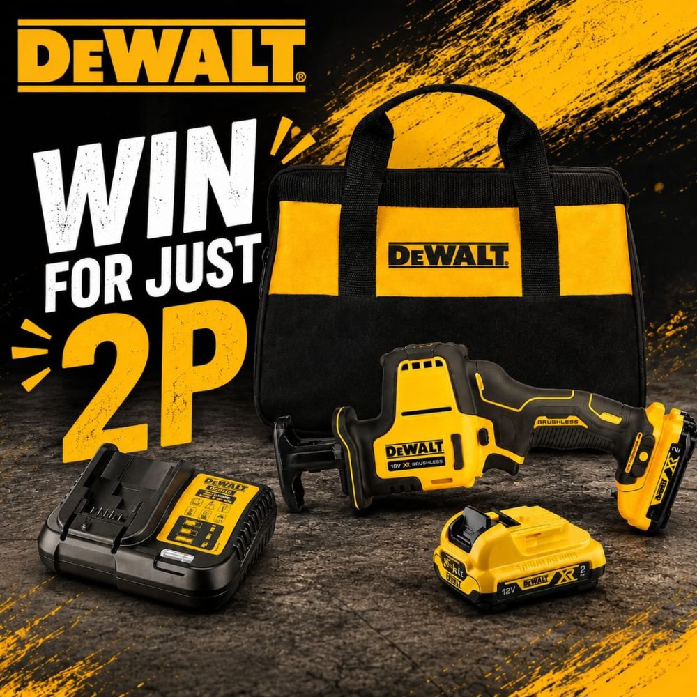 Auto Draw – Dewalt DCS312D2 12V Compact Reciprocating Saw with 2x 2.0Ah Batteries, Case & Charger