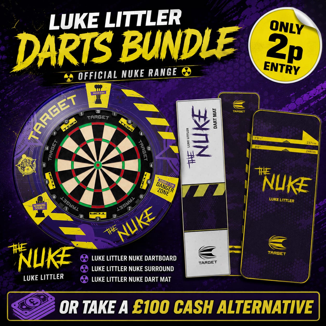 Auto Draw – Luke Littler Dartboard Bundle