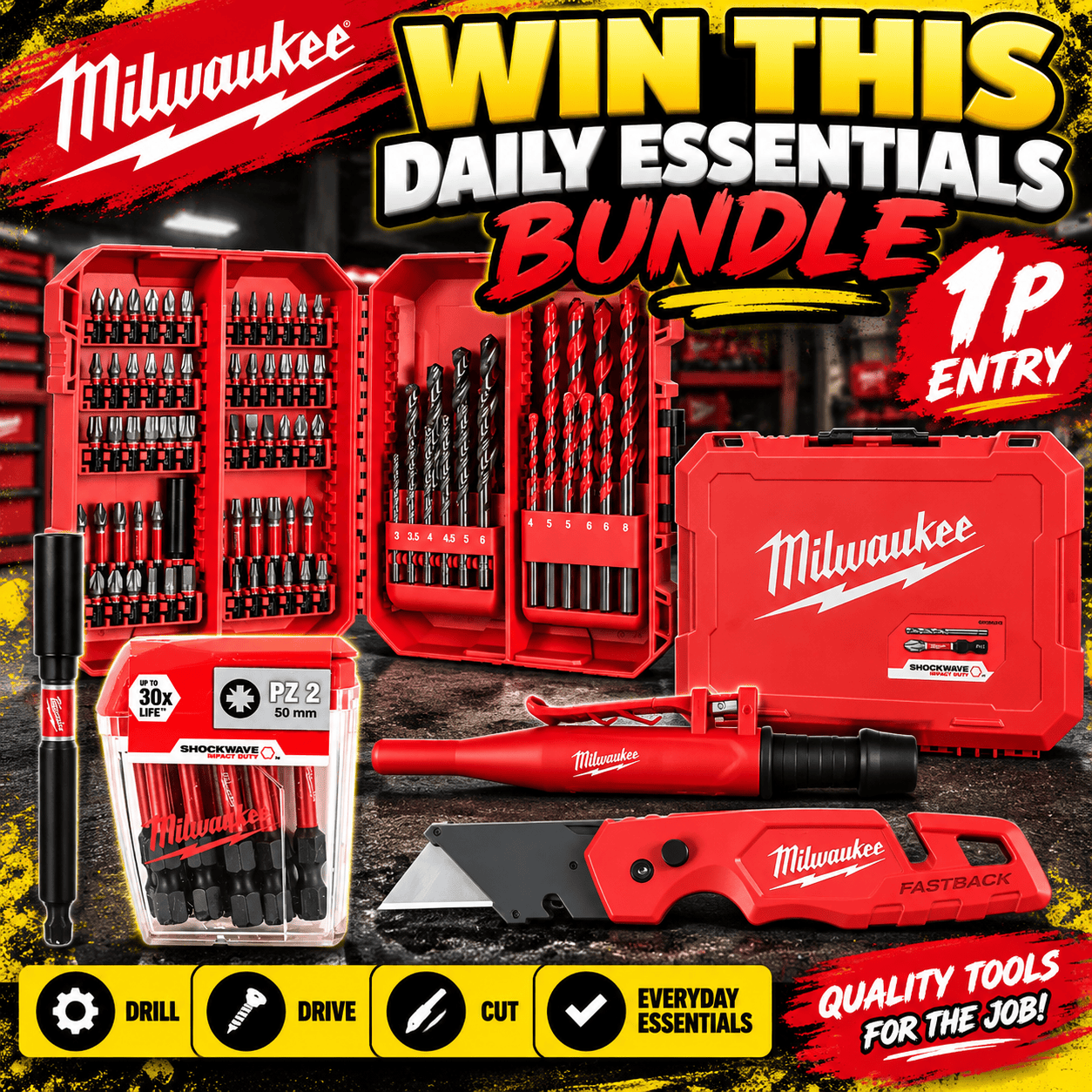 Auto Draw – Milwaukee Daily Essentials Bundle