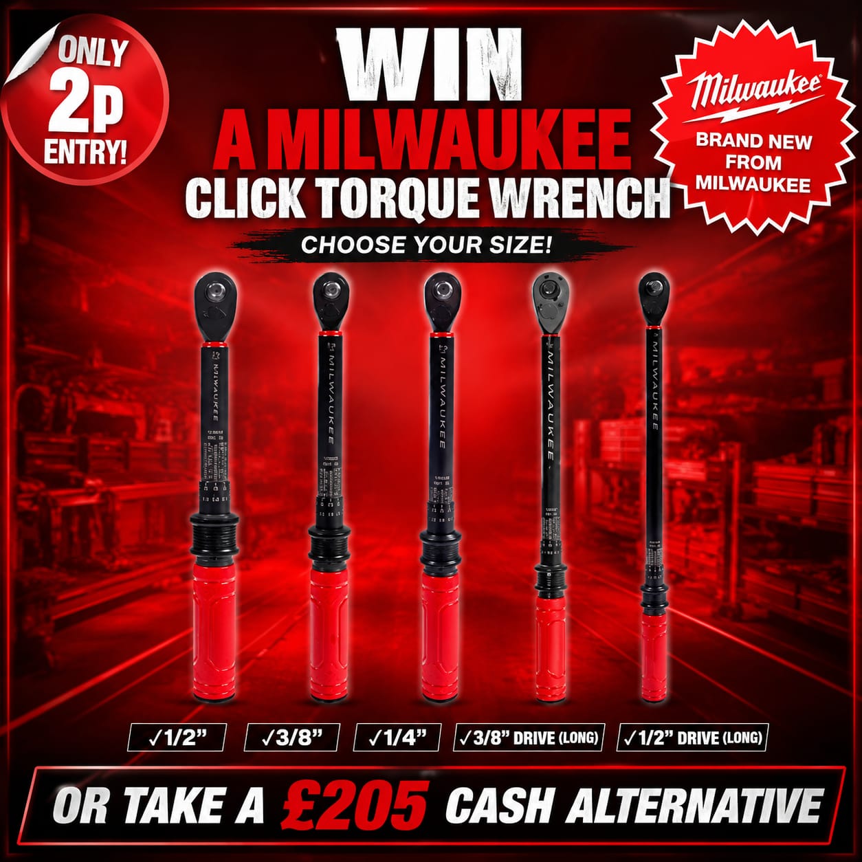 Auto Draw – NEW Milwaukee Click Torque Wrench – Choose Your Size