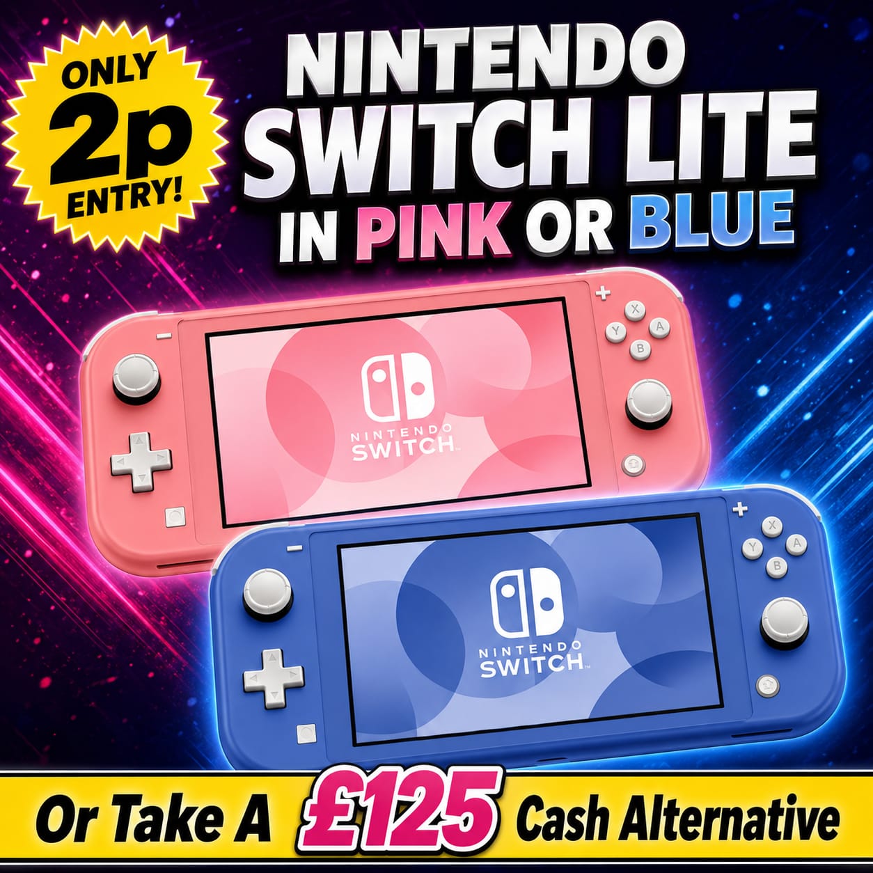 Auto Draw – Nintendo Switch Lite – Coral Or Blue