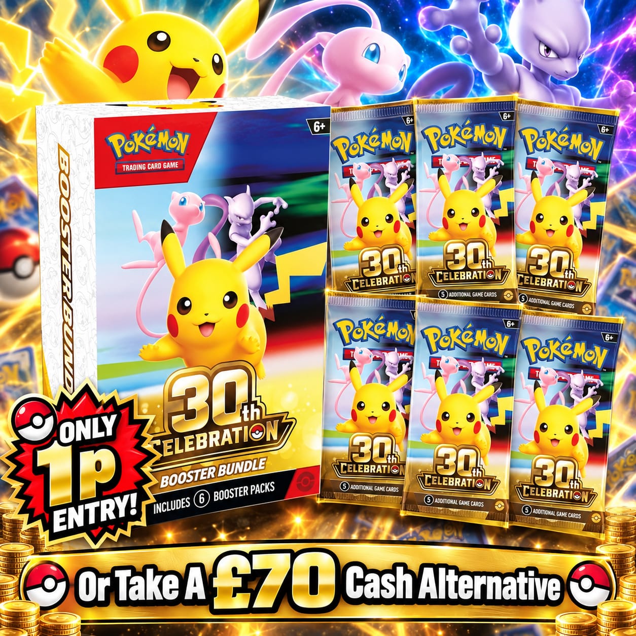 Auto Draw – Pokémon TCG: 30th Celebrations Booster Bundle #2