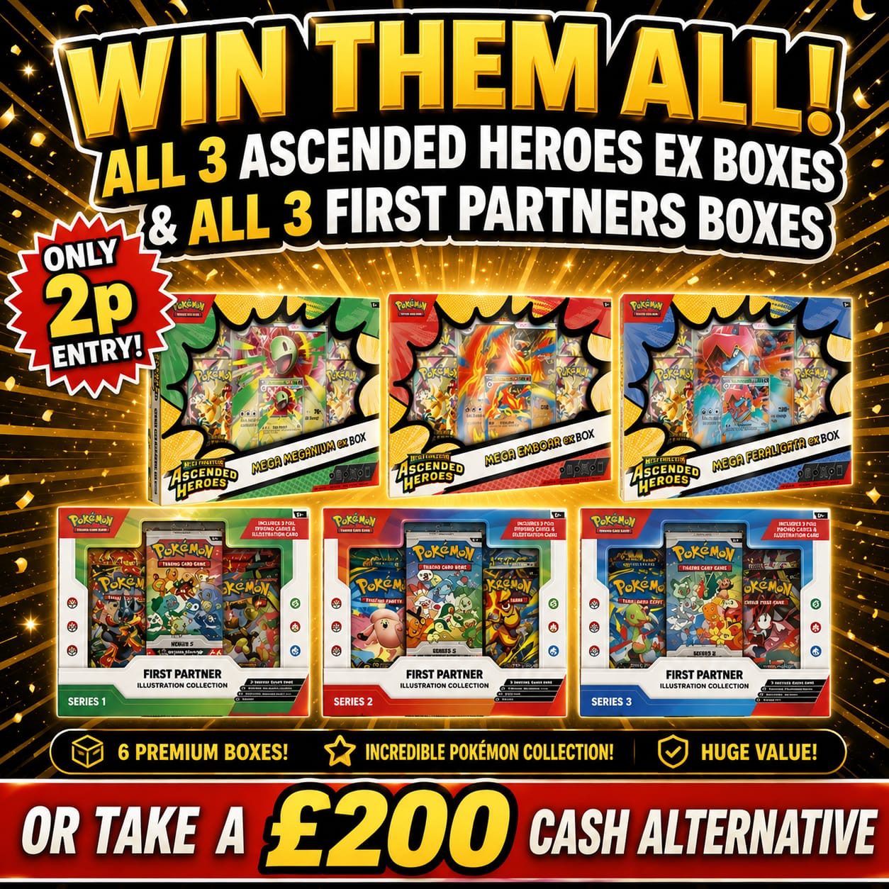 Auto Draw – Pokémon TCG: Ascended Heroes Ex Boxes (All Artworks) & First Partner Illustration Boxes (Series 1, 2 & 3)
