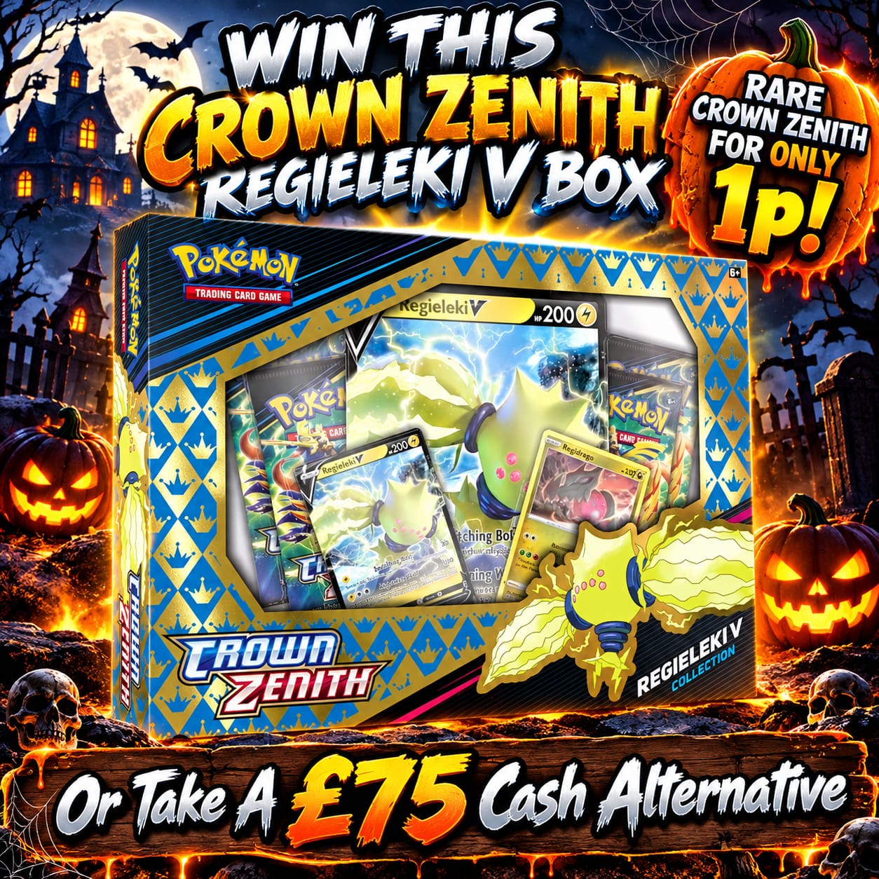 Auto Draw – Pokémon TCG: Crown Zenith Collection Box – Regieleki V