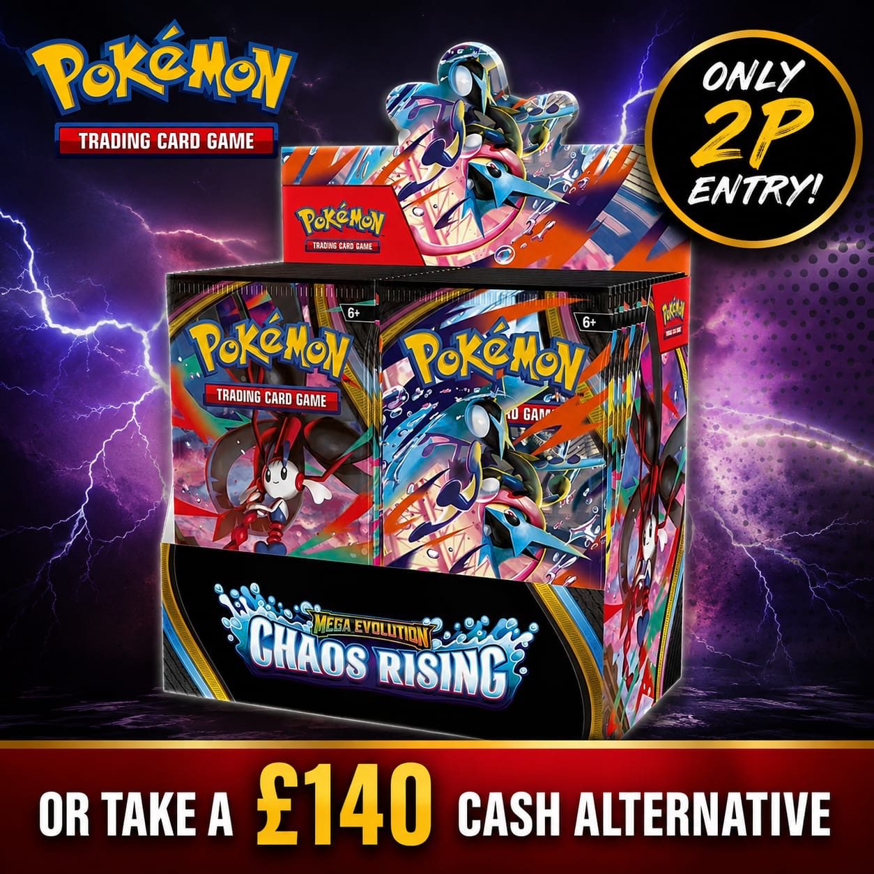 Auto Draw – Pokémon TCG: Mega Evolution – Chaos Rising Booster Box – Sealed