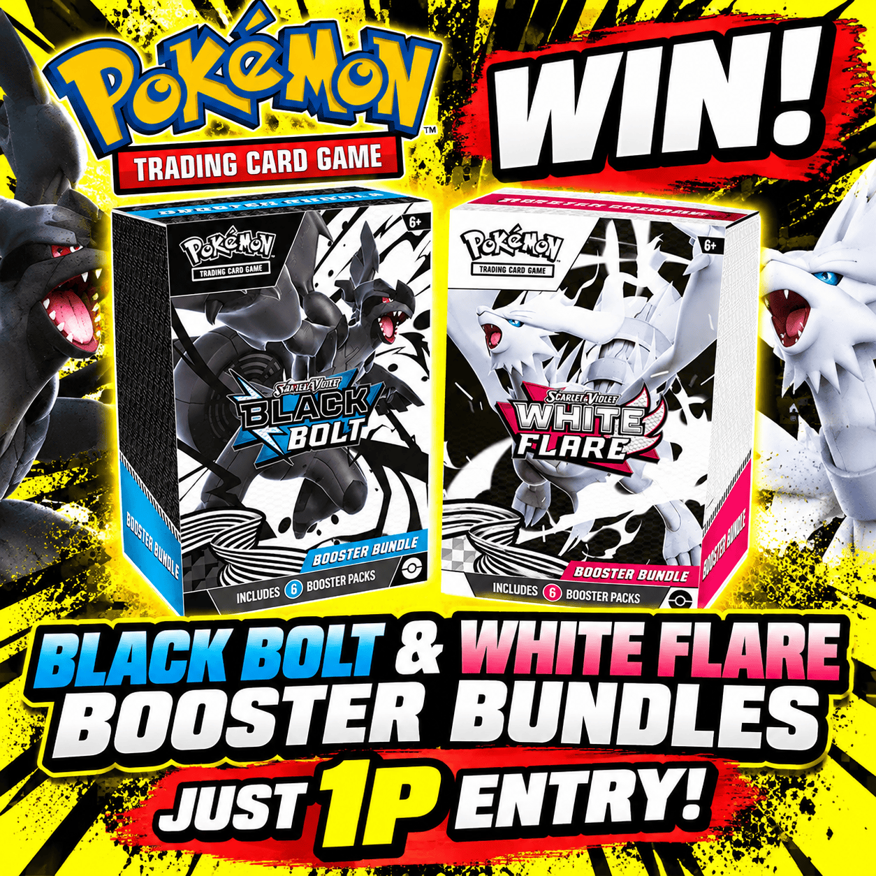 Auto Draw – Pokémon TCG: Scarlet & Violet Black Bolt & White Flare Booster Bundles