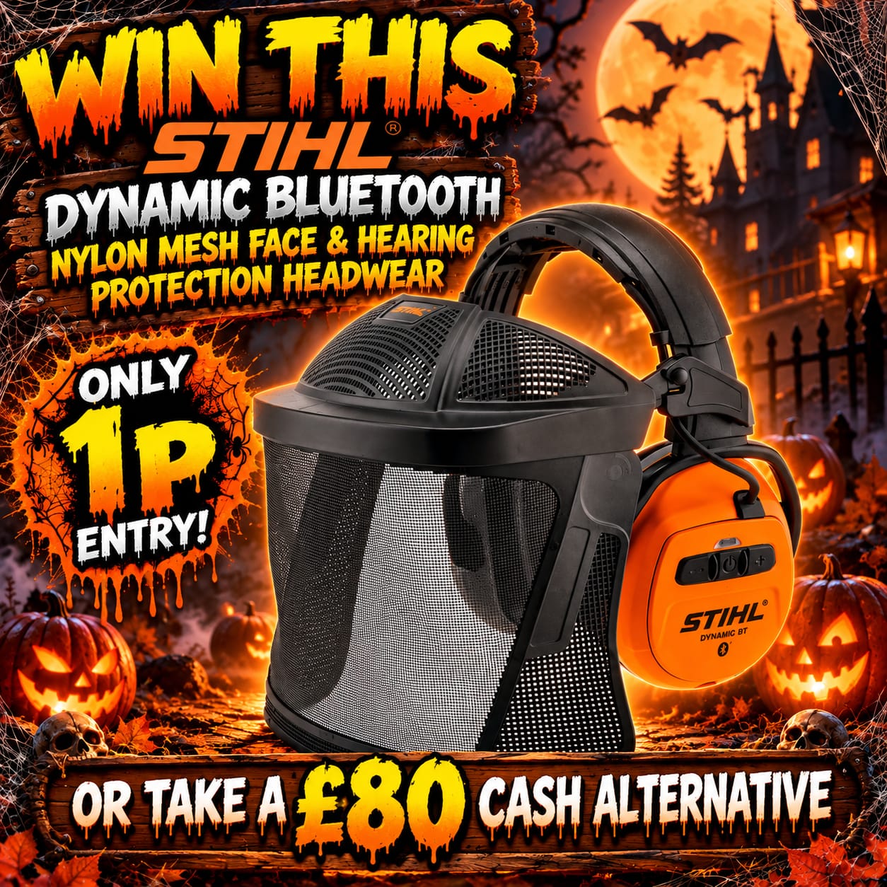 Auto Draw – Stihl Dynamic Sound PA Bluetooth Nylon Mesh Face & Hearing Protection