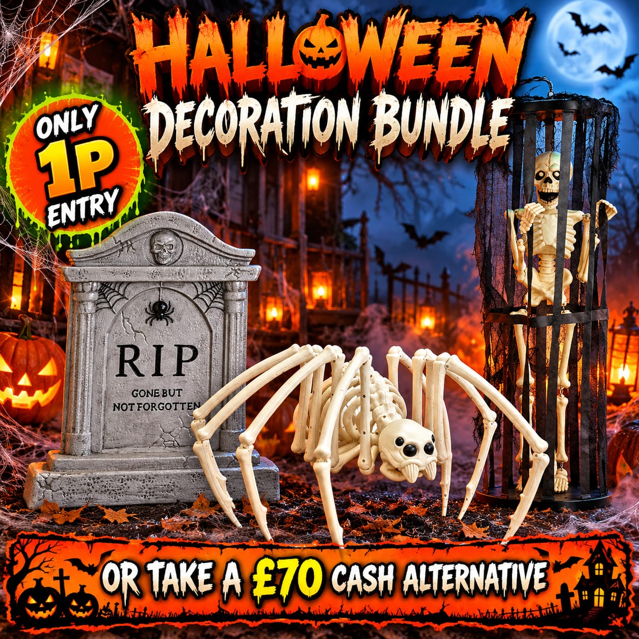 Auto Draw – TTG's Halloween 3pc Decoration Bundle