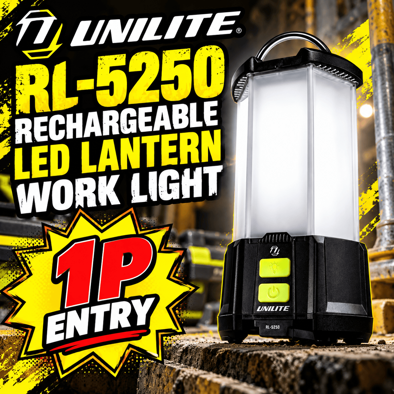 Auto Draw – Unilite RL-5250 Rechargeable LED Lantern Work Light