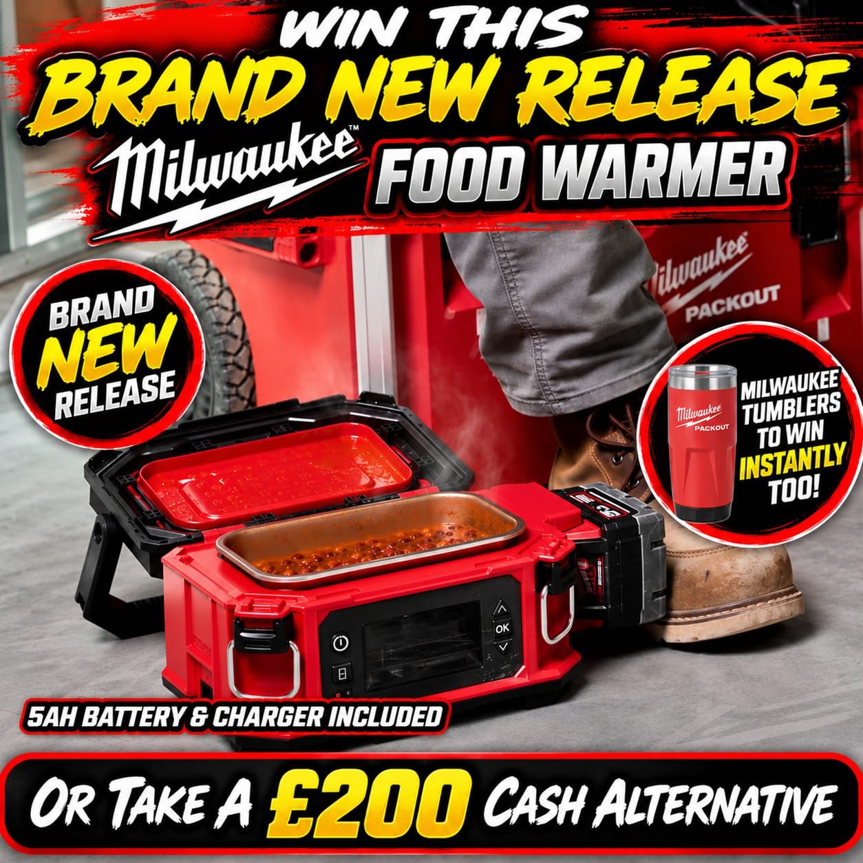 Brand New – Milwaukee M18 FW-0 18V Food Warmer Kit
