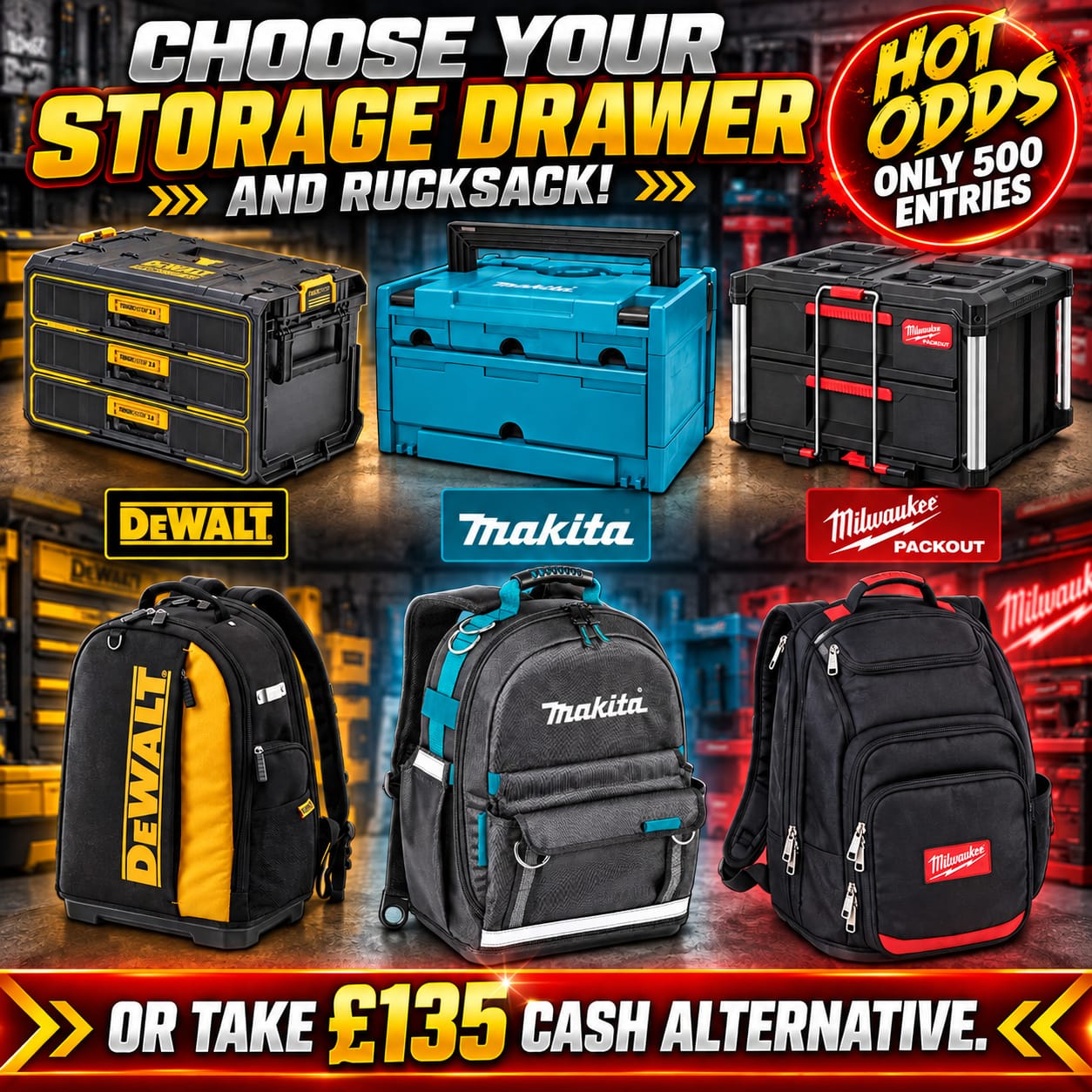 Branded Storage Bundle – Choose Your Drawers & Rucksack