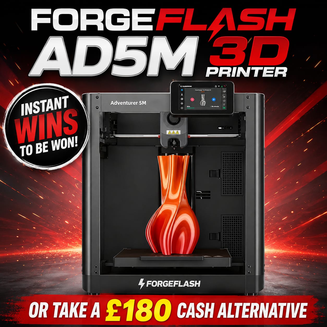 Flashforge AD5M 3D Printer (+ Instant Wins)
