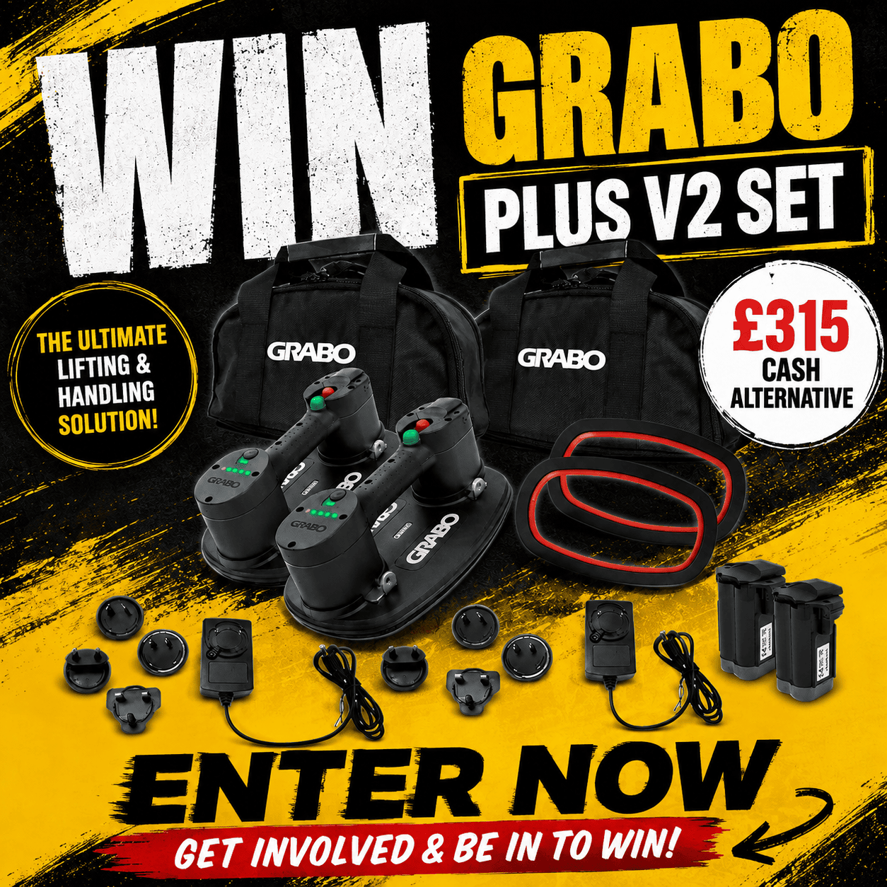 GRABO 2 Piece Plus V2 Cordless Vacuum Lifter Set