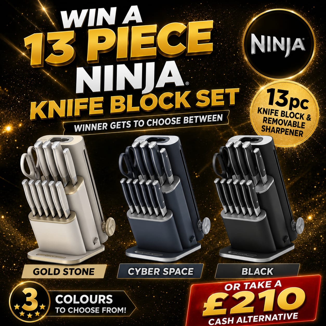 Ninja StaySharp 13-Piece Knife Block Set & Removable Sharpener – Choose Your Colour #3