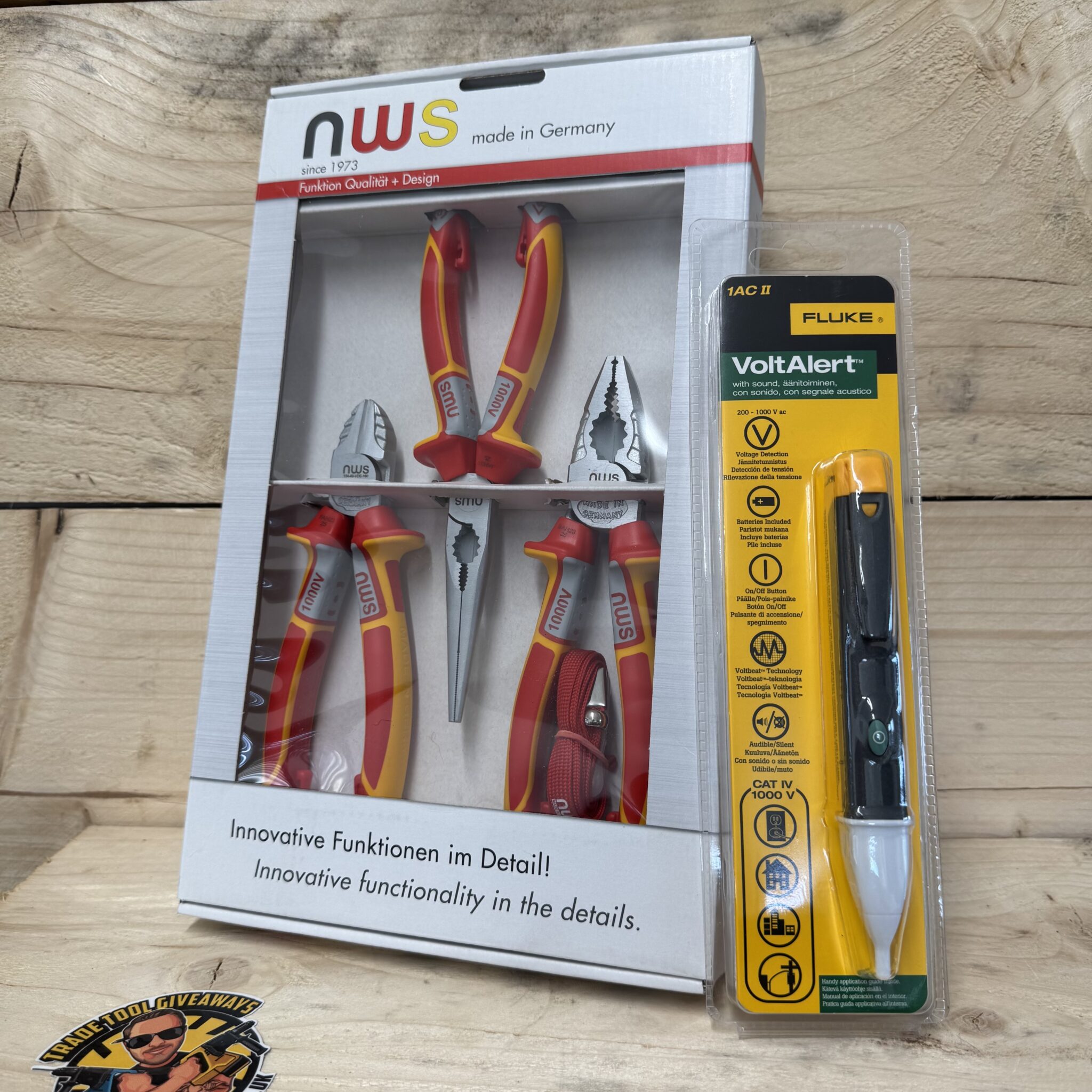 NWS VDE 3 Piece Pliers Set & Fluke 1AC-II Non-Contact Voltage Tester #4