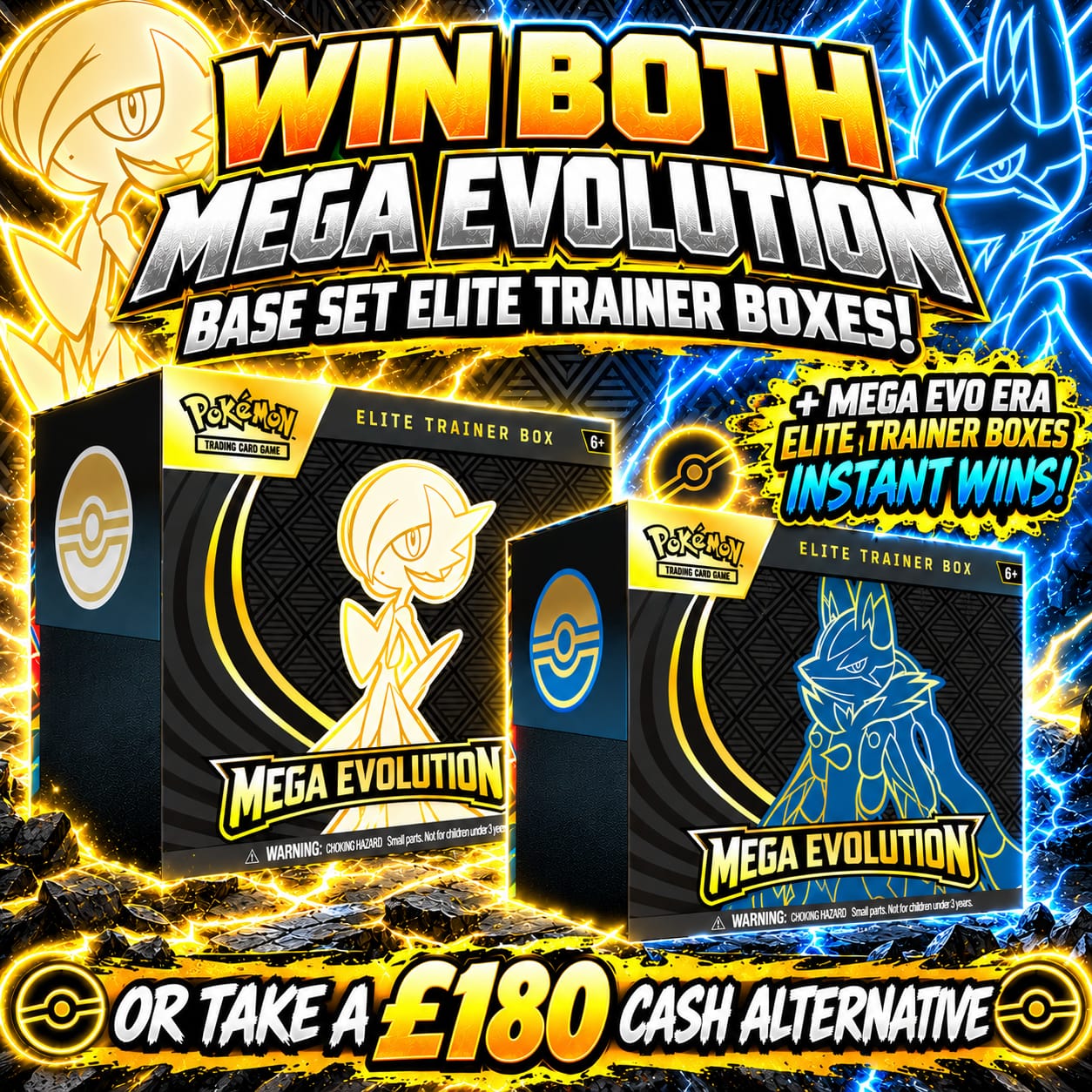 Pokémon TCG: Mega Evolution – Base Set Elite Trainer Boxes x 2 (+ Mega Evo Era ETB Instant Wins!)