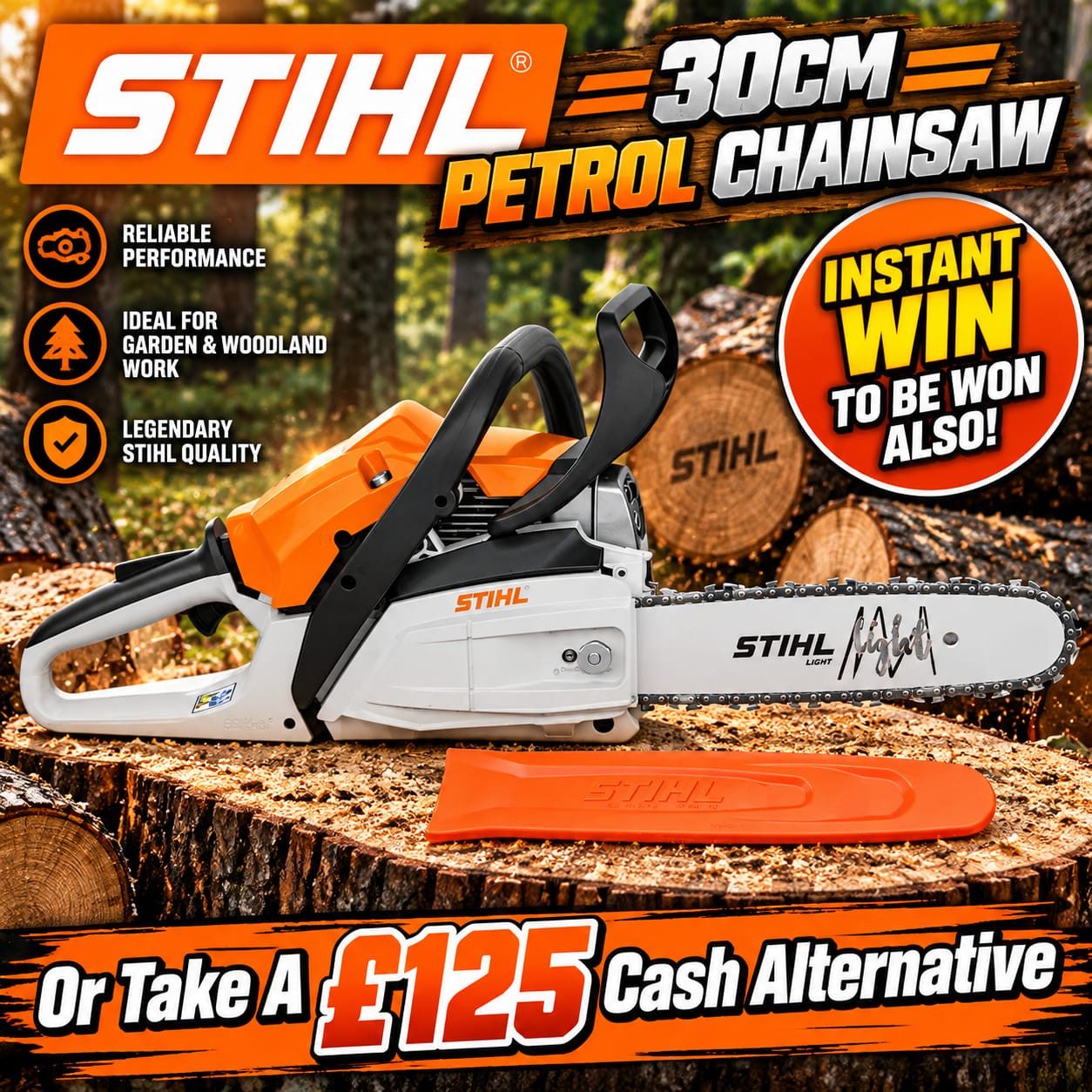 Stihl 30cm Petrol Chainsaw #7 (+ Instant Wins)