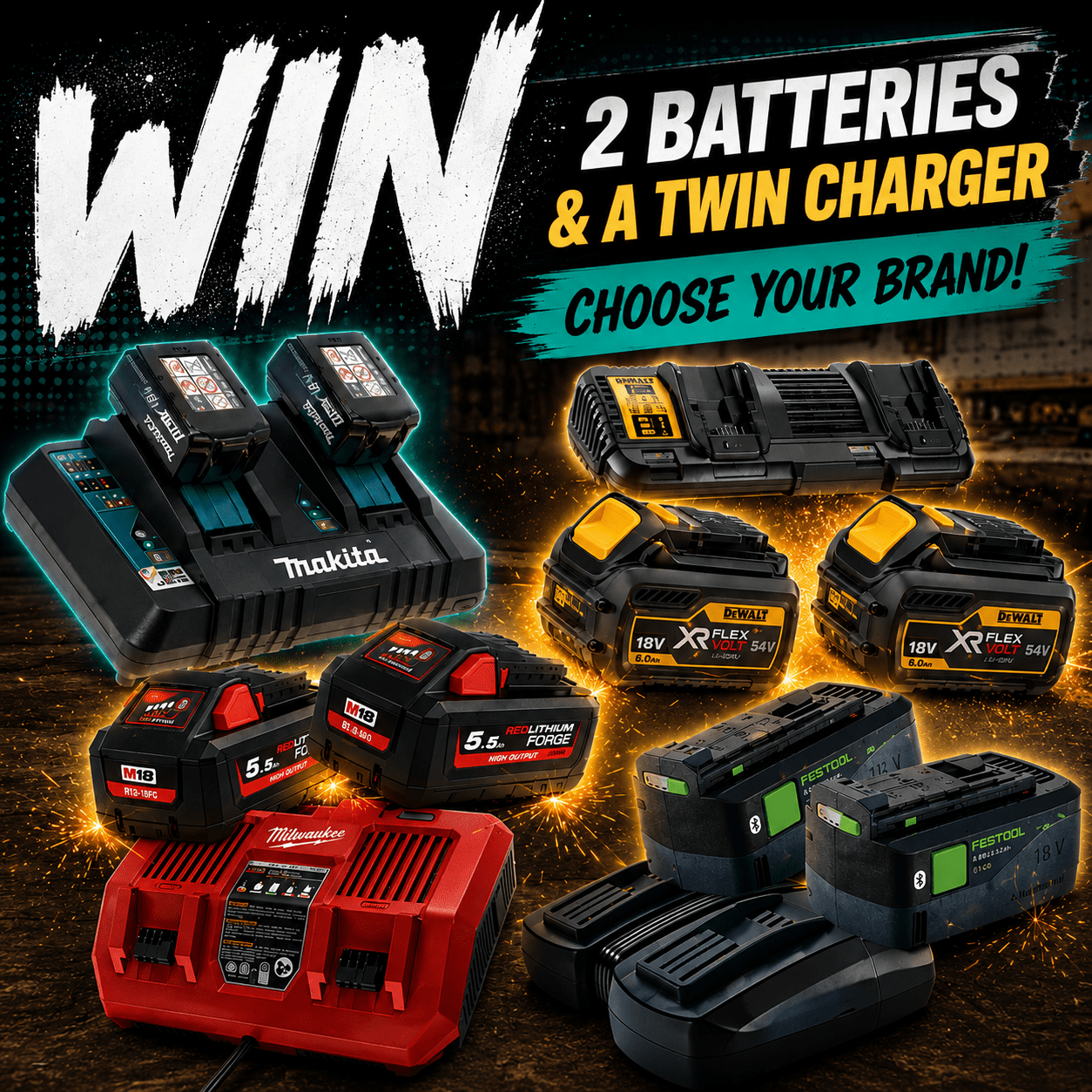 Twin Charger & Batteries Of Your Choice #19
