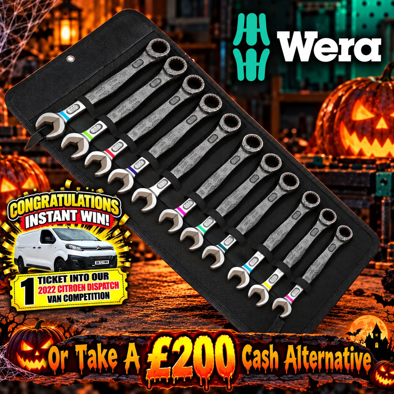 Wera 11 Piece Joker ‘6000' Combination Ratchet Wrench Set (+ Every Entry Wins Van Tickets)