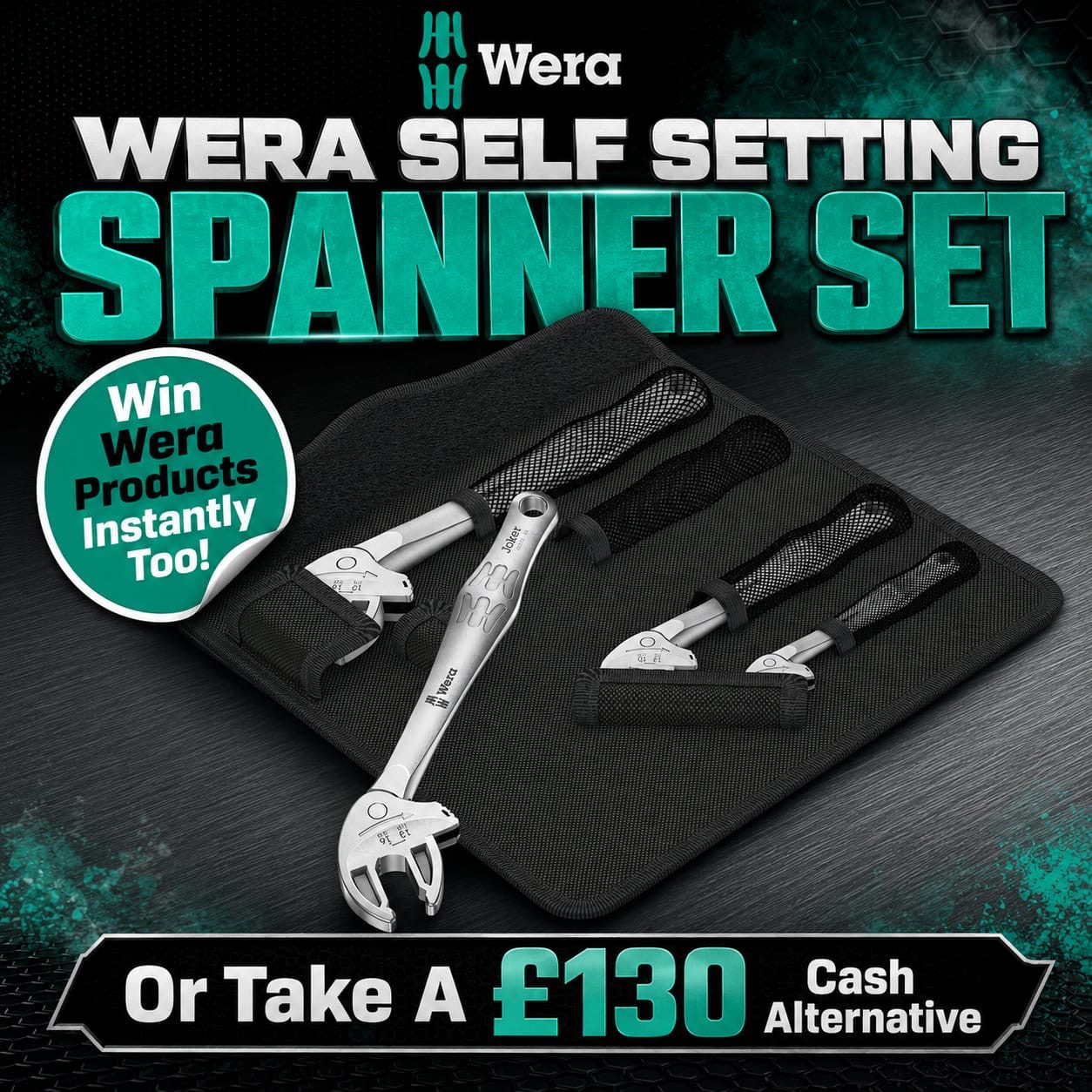Wera 4pc Self Setting Spanner Set (+ Choose Your Wera Instant Win!)