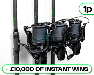 DAIWA BASIA REELS + KORDA KAIZEN GREEN RODS + £10,000 INSTANT WINS!