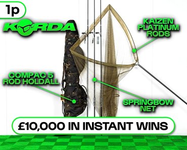KORDA KAIZEN PLATINUM RODS + SPRINGBOW NET + KORDA COMPAC 5 ROD HOLDALL!