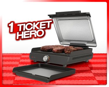 NINJA SIZZLE INDOOR GRILL & FLAT PLATE!