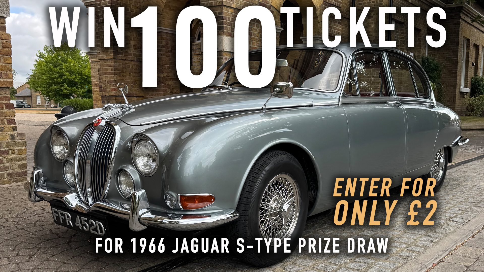 Win 100 tickets for 1966 Jaguar S-Type 3.4- 3rd Chance