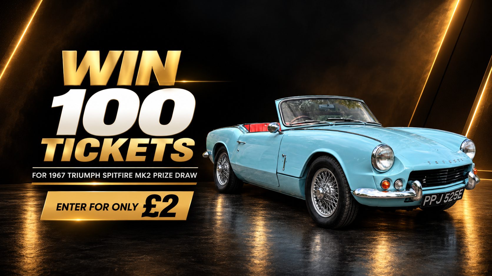 Win 100 tickets for 1967 Triumph Spitfire Mk2