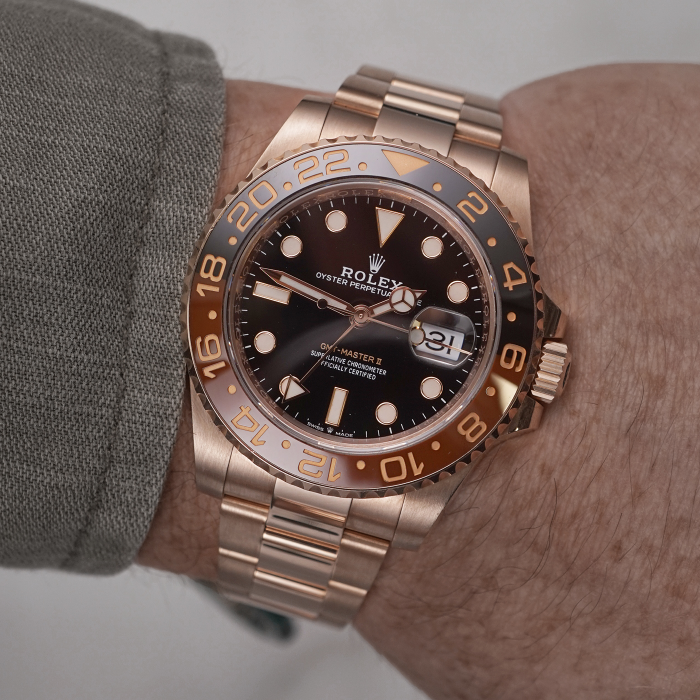 Rolex GMT Rootbeer Full Gold